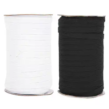 

100 Yards Elastic Band Flat Flexible Rope Ribbon Mouth-Muffle Clothes Accessories 10mm Sewing Stretch Rope DIY Mask Elastic Rope