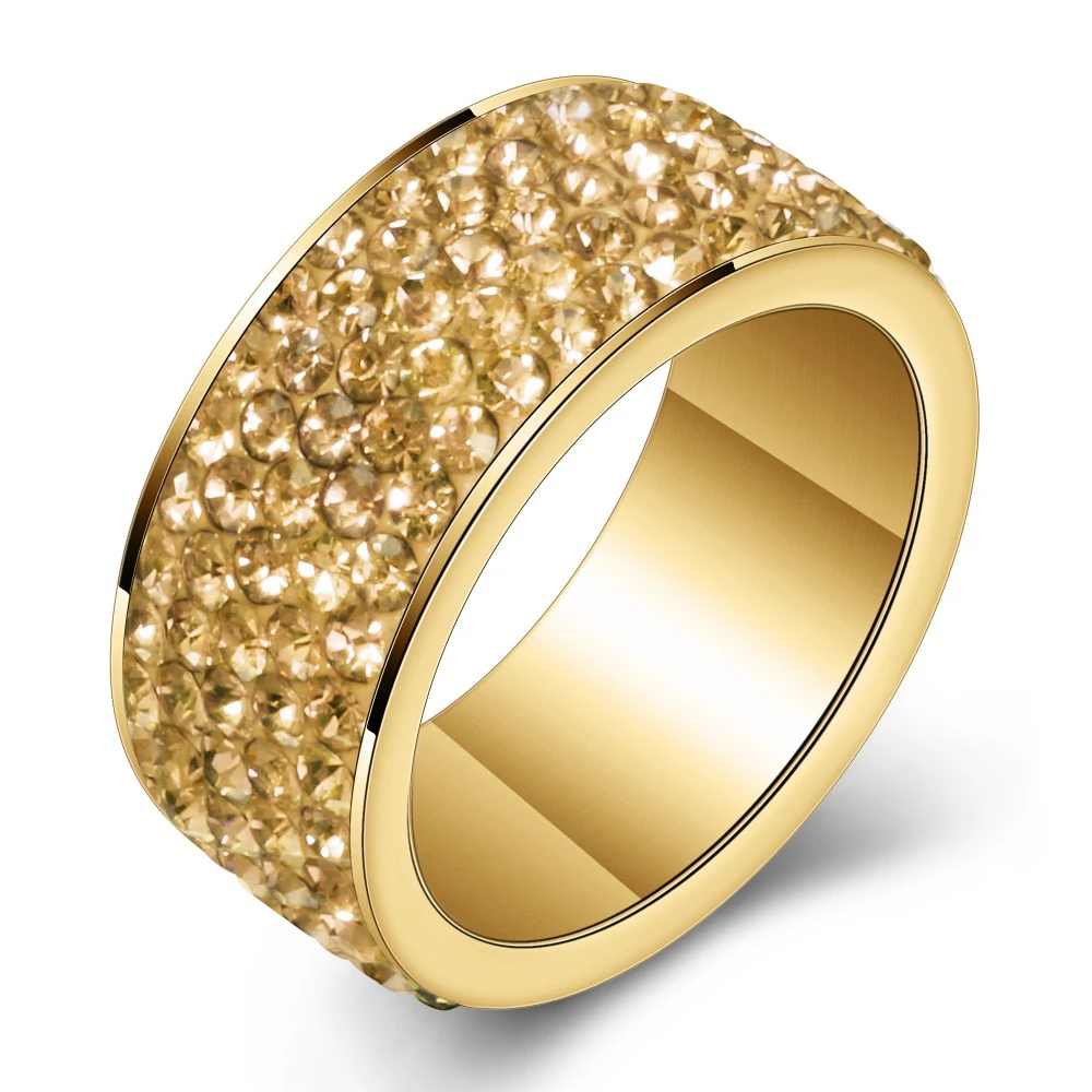 Gold-Crystal-Jewelry-Free-Shipping-Wholesale-Gold-Color-Stainless-Steel-Crystal-Weddind-Rings-for-women