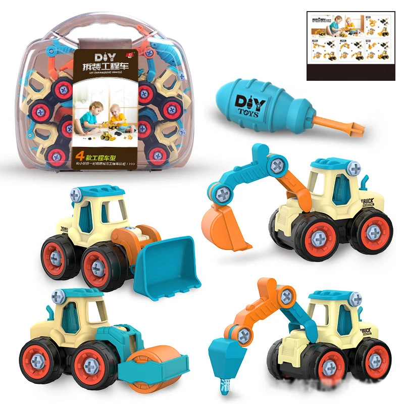 Building Block Toy DIY Toys For Children Baby Electric Drill Screw Building Bricks Nut Disassembly Creative Engineering Excavator Puzzle Toys Kids building block toy assemble toy electric drill toy