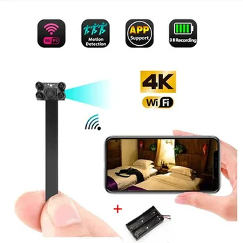 

HD 4K DIY Portable WiFi IP Mini Camera P2P Wireless Micro webcam Camcorder Video Recorder Night vision Remote View support128g