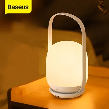 

Baseus Handle Touch Dimmable Night light Lantern Portable Table Lamp Reading Lamp 3000-5000K Rechargeable USB LED Light