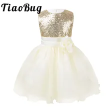 Платье для маленьких девочек сетчатые платья с блестками и цветком фатиновое платье принцессы для конкурса красоты одежда для свадьбы, дня рождения платье из сетчатой ткани с цветочным узором шифоновое праздничное платье