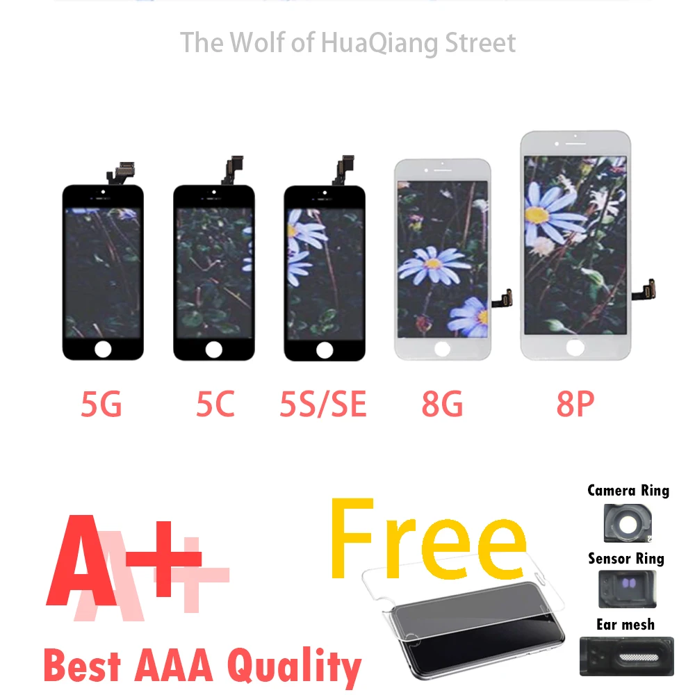 AAA класс Новый ЖК дисплей для iPhone 5G 5S 5C экран Замена 8 Plus дигитайзер сборка хороший