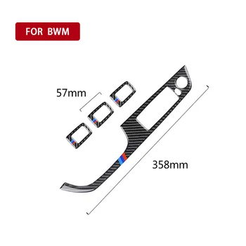 

E90 E92 E93 Switch panel cover Style Trim Control Button Carbon Fiber Car Door Panel