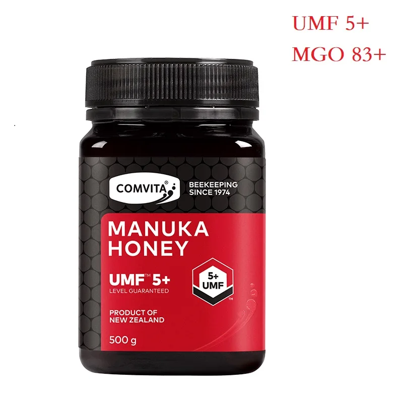 Аутентичный Новозеландский мед Comvita Manuka UMF5+ MGO83+ 500 г для пищеварительного здоровья, дыхательная система, кашель, боль в горле