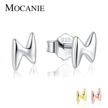 

Mocanie Hight Quality 925 Sterling Silver 3 Color Cute Little Lightning Stud Earring for Women Minimalist Ear Pin Fine Jewelry