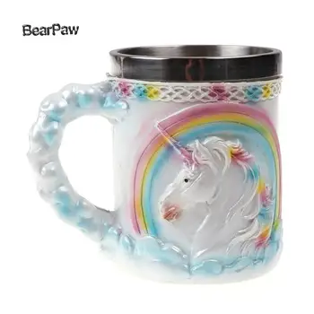 

BearPaw Rainbow Unicorn Coffee Mug Elixir Of Youth Sacred Unicorn Themed Novelty Mug