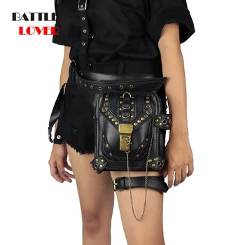 

Vintage Steampunk Bag Retro Rock Gothic Retro Crossbody Bag Goth Shoulder Waist Bags Packs Victorian Style Women Mens Leg Bag