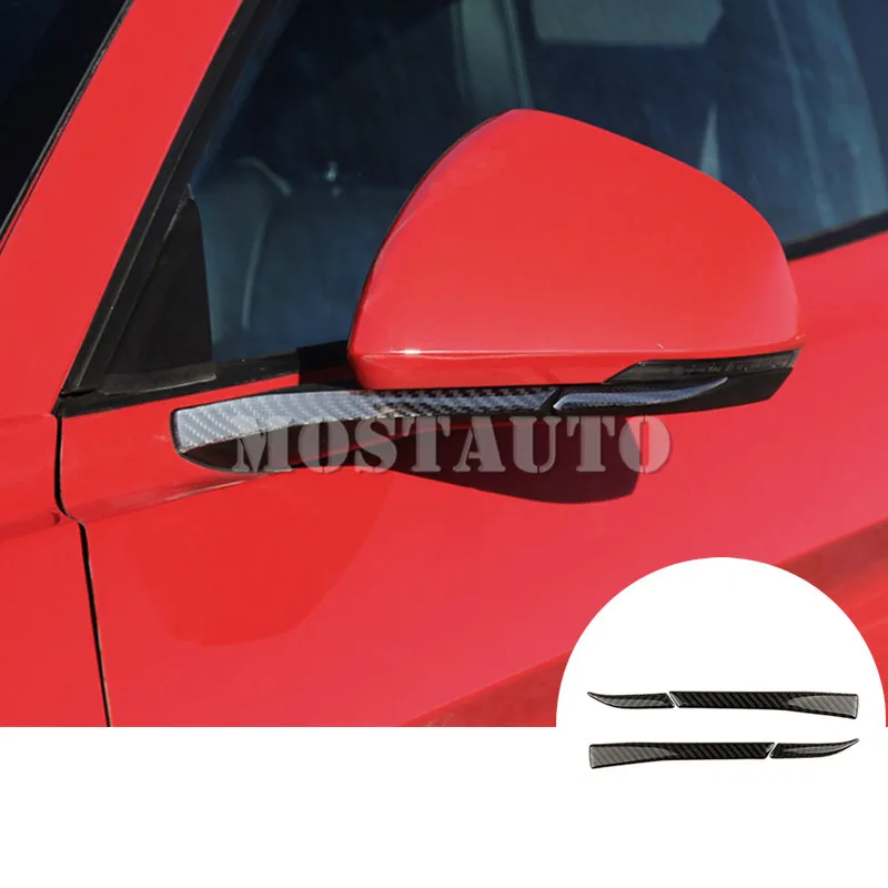 

For Ford Mustang Carbon Fiber Side Rearview Mirror Trim Cover 2015-2019 4pcs Car Accessories Interior Car Decor Car Trim
