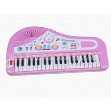 Детская многофункциональная электронная клавиатура, обучающая электронная клавиатура 37 цветов, розовая электронная клавиатура с USB Int