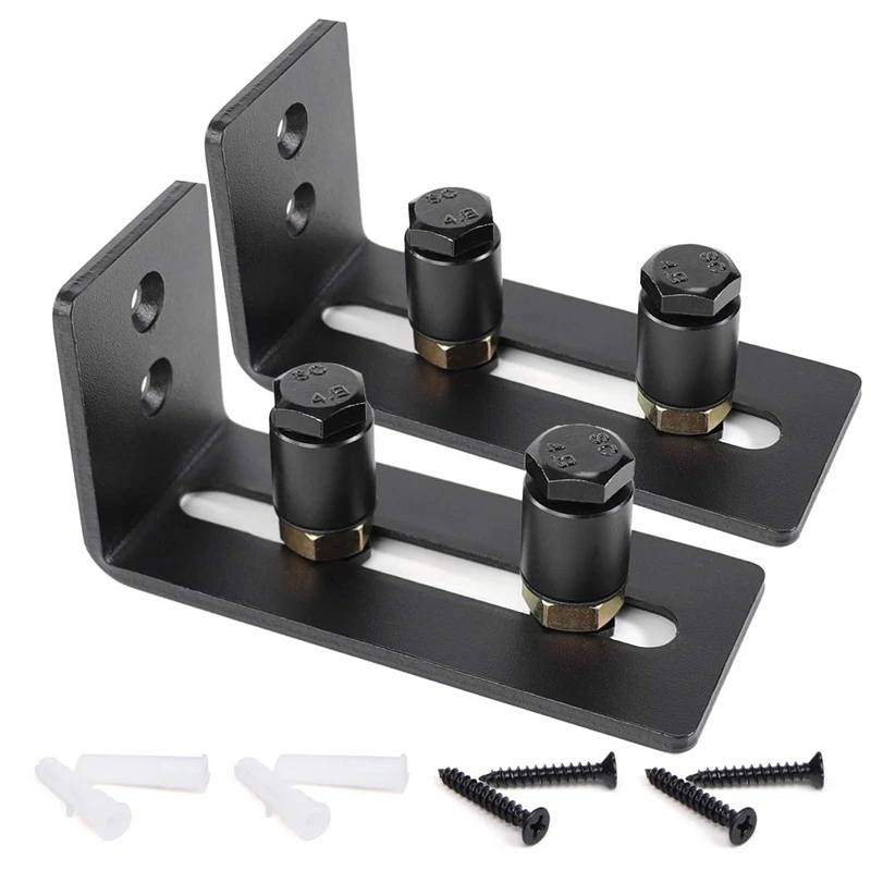 

Barn Door Floor Guide Roller - Adjustable Wall Mount Hardware Kit for Sliding Doors - Bottom Stay Channel Wheel Rollers Flush wi