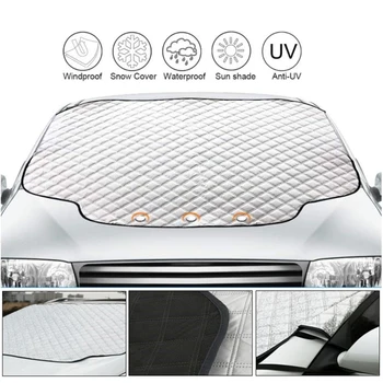 

Car Windshield Cover Anti-Snow Anti-Ice Anti-Fog Heavy Snow Protection 4-Layer Magnetic Edge