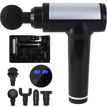 

Electric Muscle Massager Therapy Fascia Massage Gun 5 Massage Heads Deep vibrating Muscle Relaxation Fitness Equipment with Bag