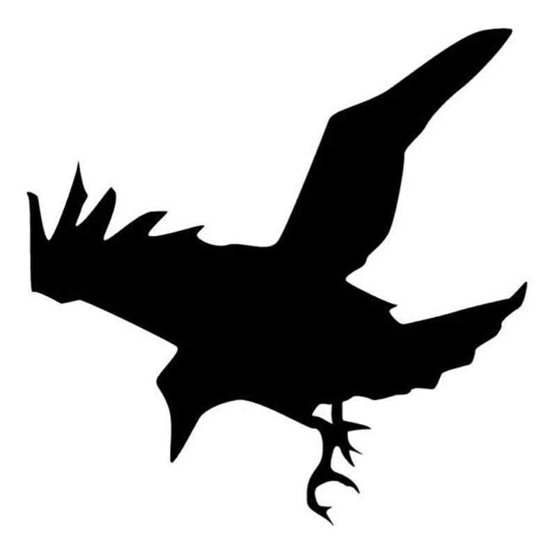 Наклейка в виде вороны силуэта земли животные наклейка на машину модная Личность