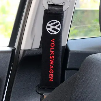

2pcs Car Seat Belt Pads Seat Shoulder Strap Pad Cushion Cover for Volkswagen VW golf 7 MK2 MK3 MK6 MK7 polo passat Car-Styling