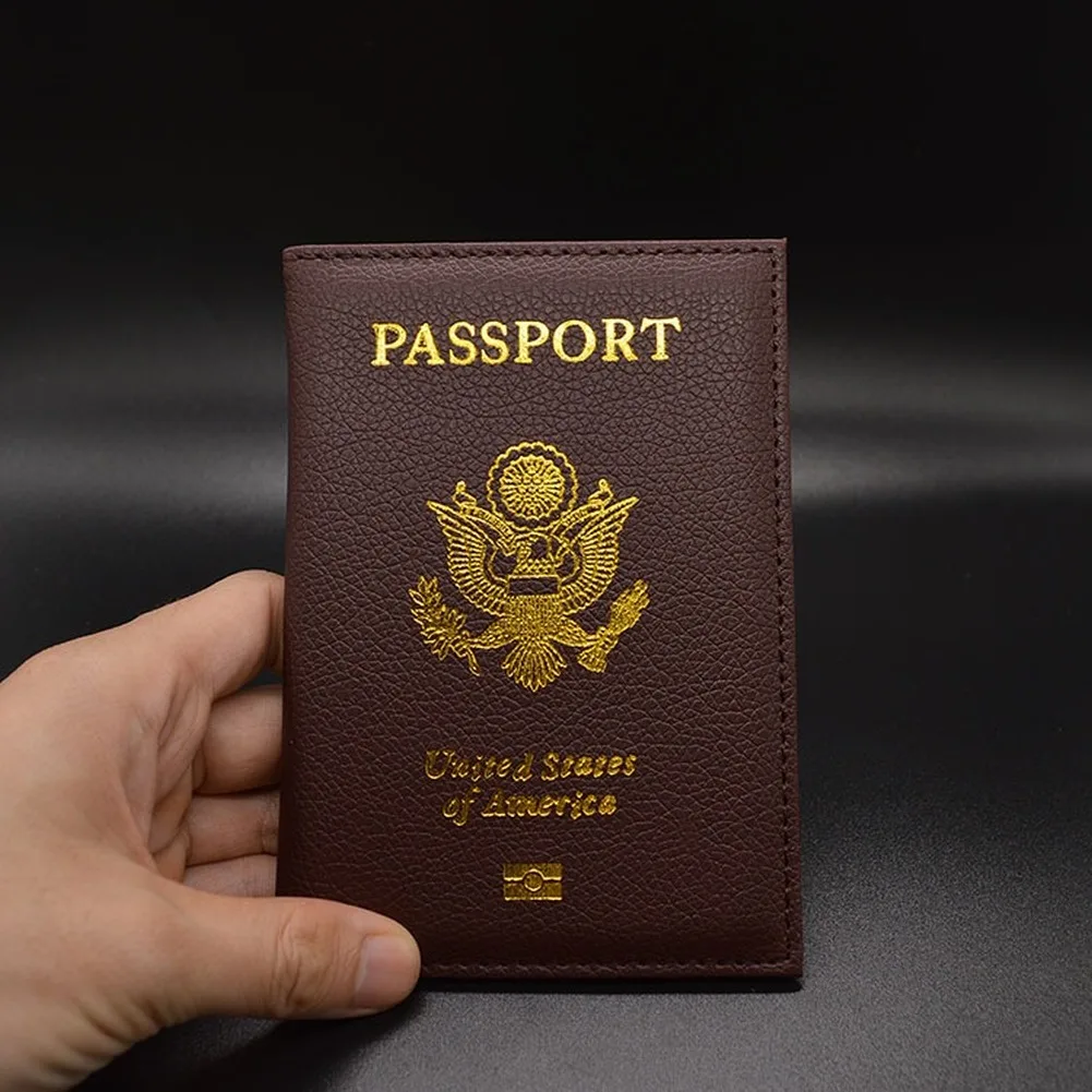 Мягкий чехол для паспорта из искусственной кожи США подгонянный Держатель
