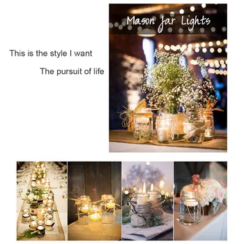 

With Integrated Solar Panel And LEDs Outdoor Sun Glass Mason Jar For Lighting For Party Decor Dropshipping