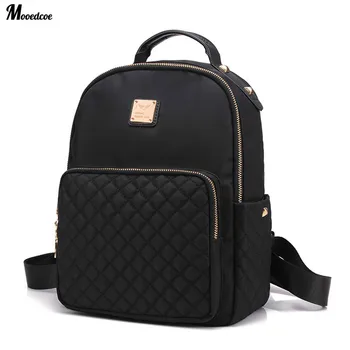 

High Qulaity Female Backpack Preppy Style Nylon Women Backpack Shoulder Bags Student Bag Black Backpack