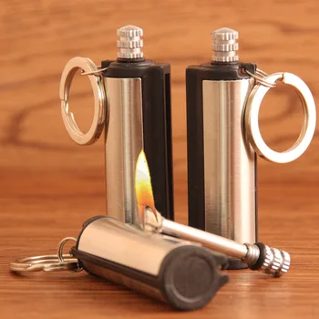 

Keychain lighter Outdoor Survival Tool Flint Fire Starter Permanent Striker Keychains Portable Thousands of times Lighter Kit