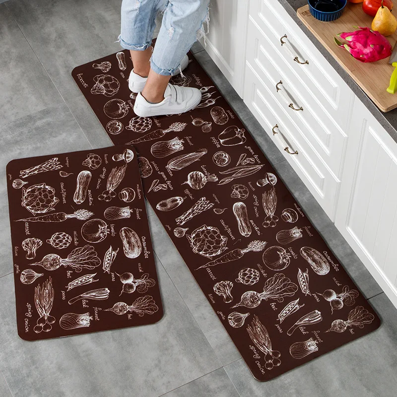 LYN&GY 1 шт. перо ПВХ кожа кухонные ковры напольные коврики большие напольные коврики для спальни татами водонепроницаемые маслостойкие коврики