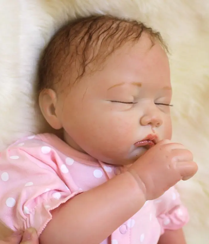 20 Inch 50cm Soft Silicone Handmade Reborn Baby Girl Dolls Realistic Looking Newborn Baby Doll Toddler Cute Birthday Gift