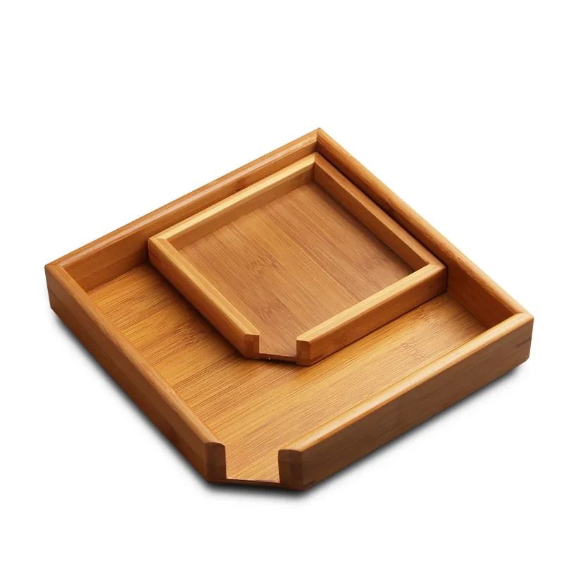 Tea Tray Rectangular Bamboo Tea Tray Kung Fu Puer Tea Saucer Storage Container Ceremony Gadgets Japanese