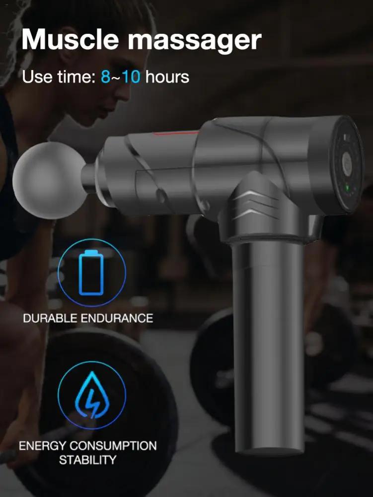 

Handheld Muscle Massager Deep Tissue Percussion Massage Vibration Massager Device For Relief Muscle Soreness Cramping Tightness