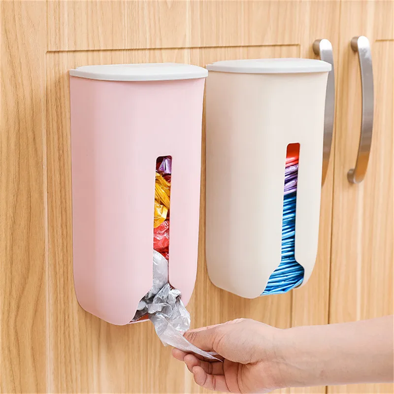 

TTLIFE Garbage Bag Partition Storage Box Wall-mounted Plastic Bag Extraction and Finishing Box Shopping Bag Container Tools