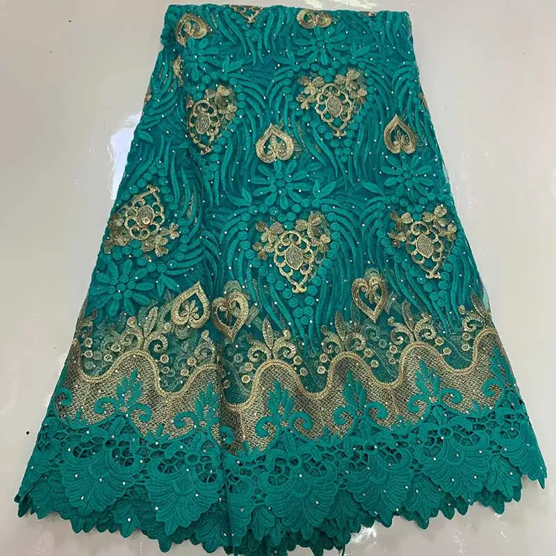 Африканская кружевная ткань высокое качество кружевная белая кружевная ткань в нигерийском стиле Тюль кружевная ткань с ажурным рисунком для свадьбы LJF01