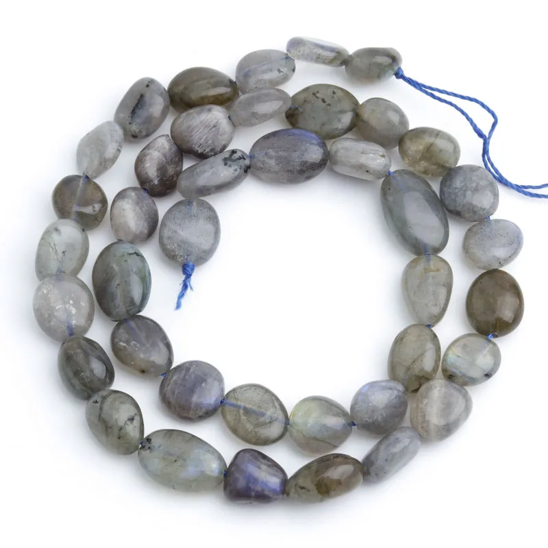 Fashion Natural Jewelry 6x8/8x10 mm Amorphous Grey Flash Stone Loose Beads for DIY Making Bracelet Necklace Accessories | Украшения и
