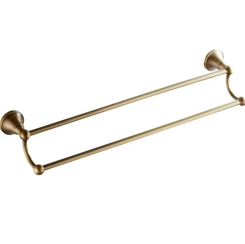 double towel bar Vidric Полка для полотенец для ванной комнаты, держатель для туалетной бумаги, держатель для мыла, держатель для полотенец, держатель для полотенец, набор аксессуаров для ванной, античная бронза, готовая Модель E - Цвет: double towel bar