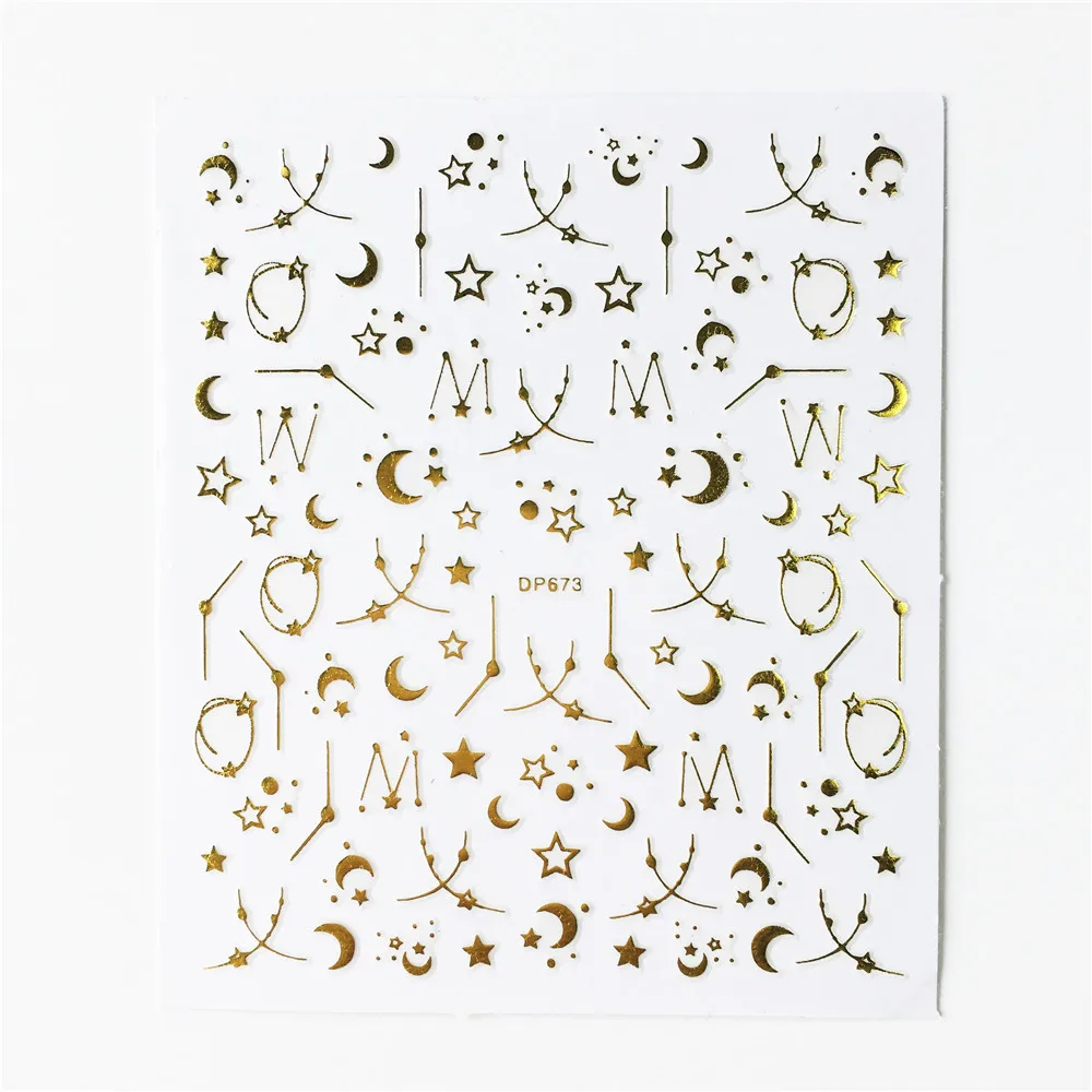 1 Набор наклеек и для ногтей цветок лист дерево простой летний DIY слайдер маникюра