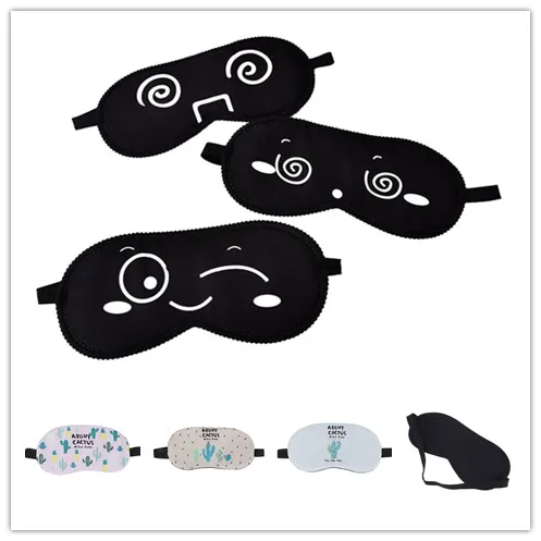 Description Picture 6 of item1PC Lovely Face White Panda Eye Mask Eyeshade Shading Sleep Cotton Goggles Eye Mask Sleep Mask Eye Cover Health Care