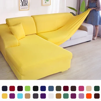Solid corner sofa covers copridivano elastica material sofa skin protector for pets chaselong cover L shape sofa poltrona