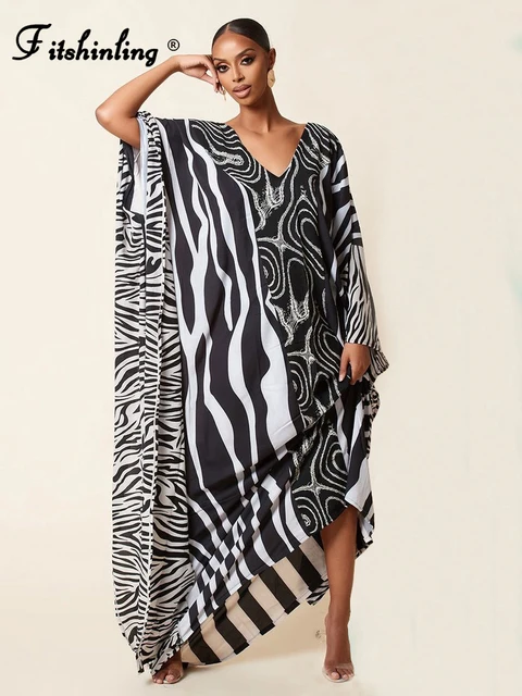 Fitshinling Zebra Striped Oversize Long 