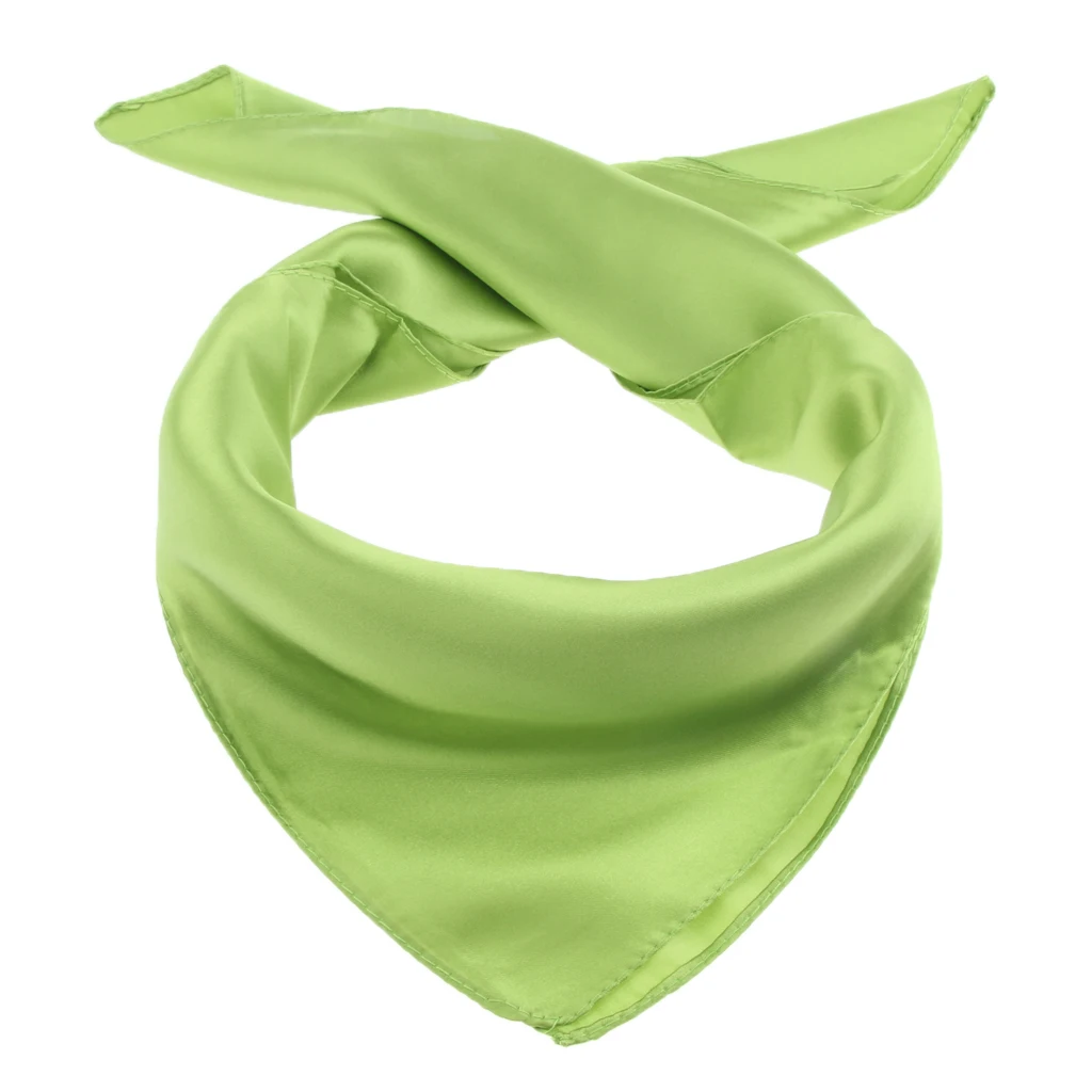 Satin Silk Feel Formal Square Bandana Neck Scarf Head Hair Scarf Wrap Face Mask Riding Camping Cycling Handkerchief