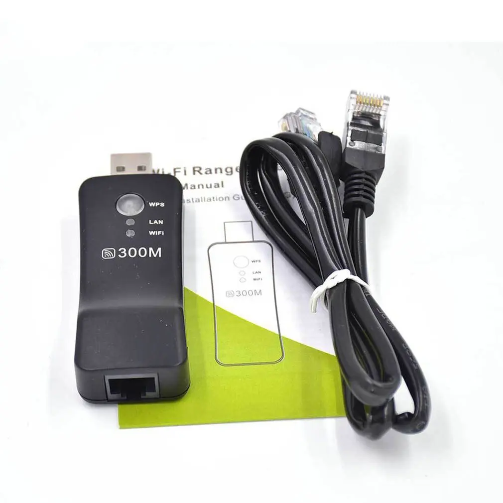 Беспроводной Wi-Fi смарт-ТВ сетевой адаптер 300 Мбит/с USB универсальный HDTV RJ45 Lan порт