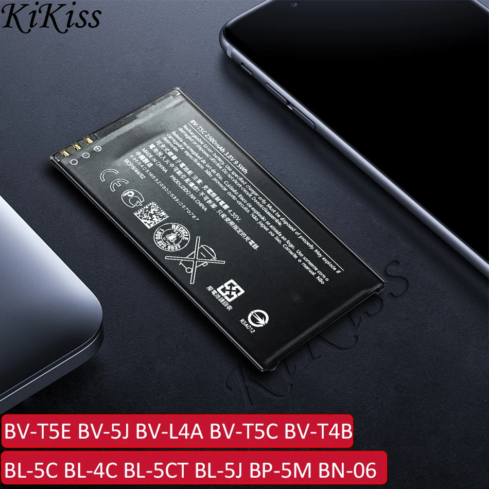 Battery BV T5E/5J/L4A/T5C/T4B BN-06 BL-5C BL-4C BL-5CT BL-5J BP-5M For Microsoft Nokia Lumai 2255 2270 1325 C5-02 640 X9 5610XM | Мобильные