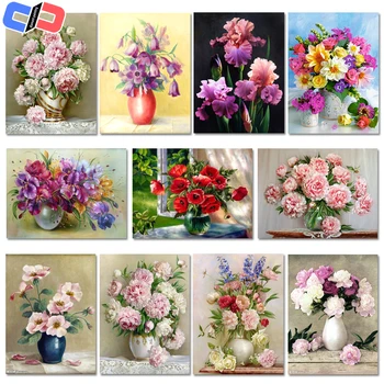 

5D DIY Diamond Flower Arrangement Flower Vase Cross Stitch Diamond Embroidery Mosaic Diamond Home Decor Rose