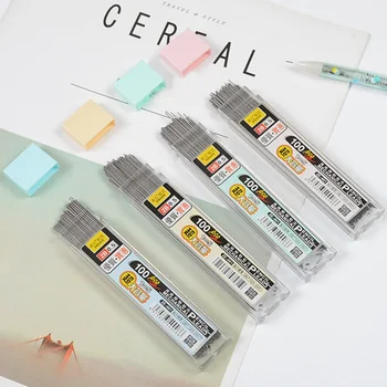 

100 Pcs/Box Graphite Lead 2B Mechanical Pencil Refill Plastic Automatic Replace Pencil Lead 0.5/0.7mm