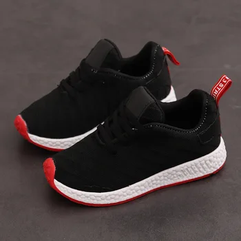 

New Kids Leisure Shoes Sneakers Shoes Lace-up Fabric Running Sports Shoes For Boys кроссовки