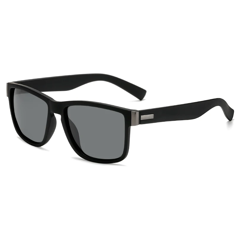 C2Sand Black Grey Фирменный дизайн, поляризованные солнцезащитные очки для мужчин и женщин, для вождения, поляризованные квадратные черные солнцезащитные очки для мужчин, солнцезащитные очки UV400 - Цвет линз: C2Sand Black Grey
