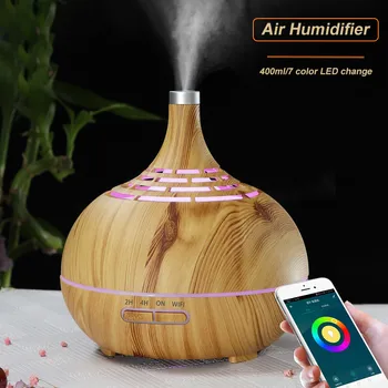 

Ultrasonic Air Humidifier APP WiFi Control Mist Maker Aroma Essential Oil Diffuser LED Night Light Humidifier Home Car