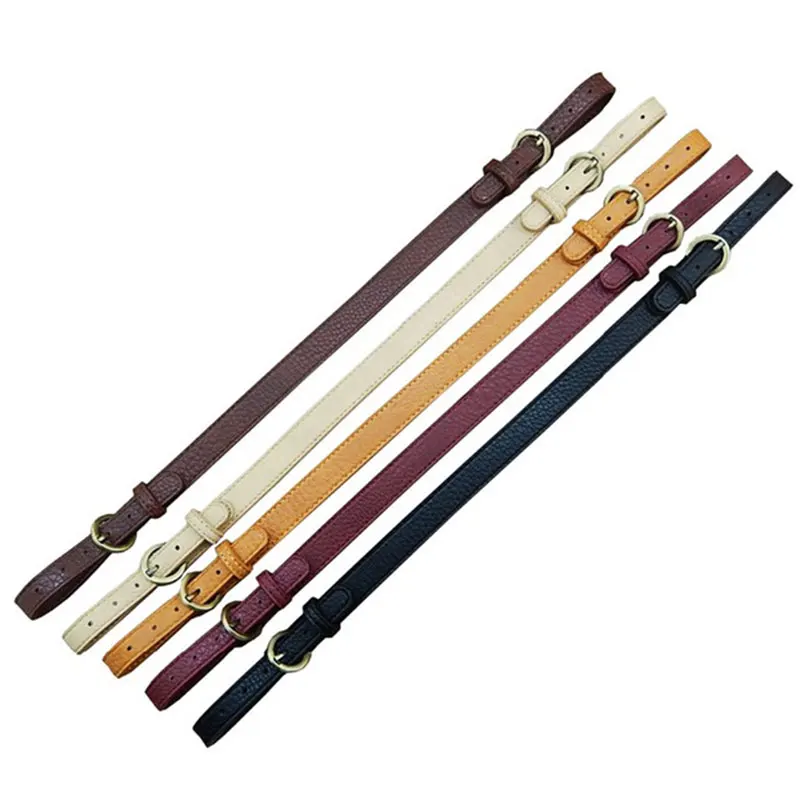 47~54CM Double-ended Adjust Handbag Belt Handle Shoulder Bag Strap for DIY Solid Color PU Leather Replacement Bag Accessories