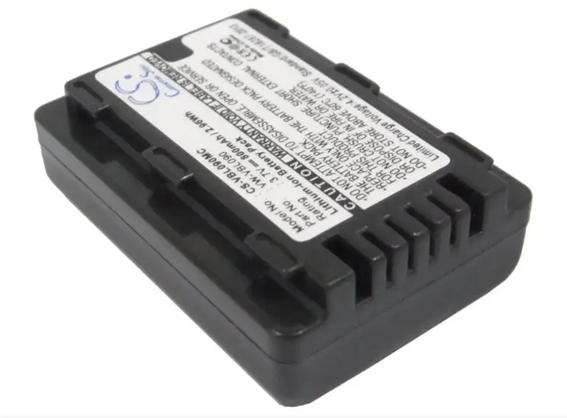 Cameron sino 800 мА/ч, батарея для цифрового фотоаппарата PANASONIC HDC-HS60K-SD40-SD60-SD60K-SD60S SDR-T50-T50K-T55 VW-VBL090
