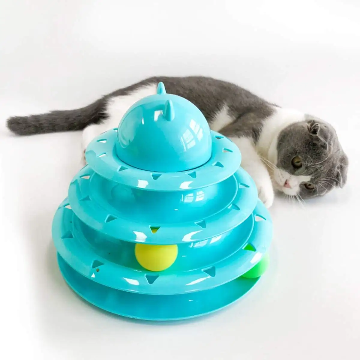 Кошка башня игрушечная собака шарики с типом спайки Round 3-слой ПЭТ игрушечный поворотный стол с шариком башня игрушка набор для кошки Kitte щенок собака диск с шариком дисковые тормоза