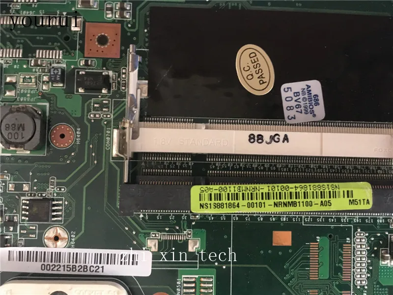 yourui High quality For ASUS M51T M51TA Laptop motherboard REV 2.0 DDR3 Test ok
