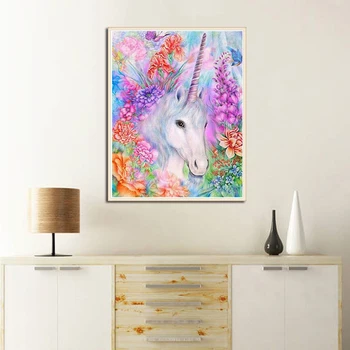 

Diamond Painting Full Square Diamond Embroidery Cross Stitch 5D unicorn Decoration Home Kits Art Paint By Numbers Wall Art Decor