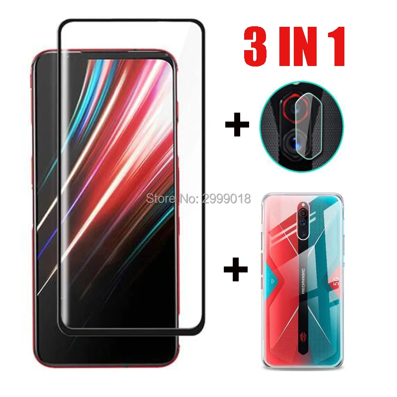Защитное стекло 3 в 1 для Nubia Red Magic закаленное защиты экрана ZTE защита камеры NX659J