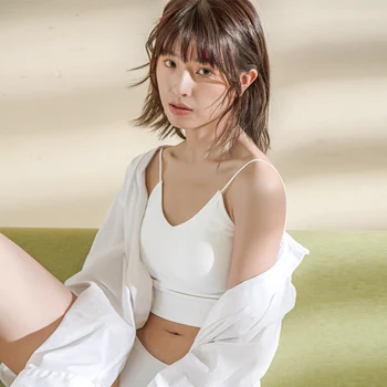 

PAERLAN Can Wear Women's Cami Vest, Bra, Integrated Sexy Chest Padded Jumper, No Steel Ring Underwear